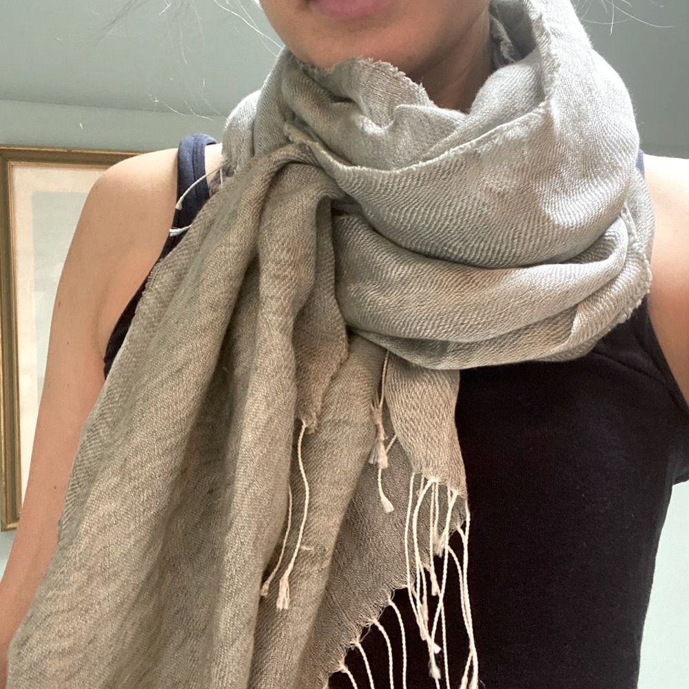 J CREW silver metallic scarf